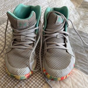 Under Armour Kids' Gray and Colorful Sneakers